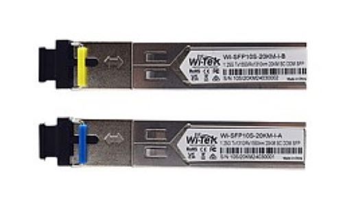 Модуль SFP Wi-Tek WI-SFP10S-20KM-I, промышленный модуль SFP с разъемом SC, до 20км, 2шт.
