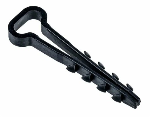 Дюбель-хомут 5х10мм для плоского кабеля нейлон черный (100шт/упак) IEK UDH14-05-10-100-K02