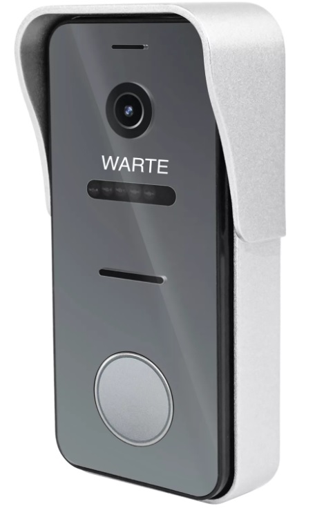 Вызывная панель видеодомофона WARTE-DP-05 MHD серебро "ЭТЮД" (AHD 2Mp, 1,3Mp, PAL, 148°)