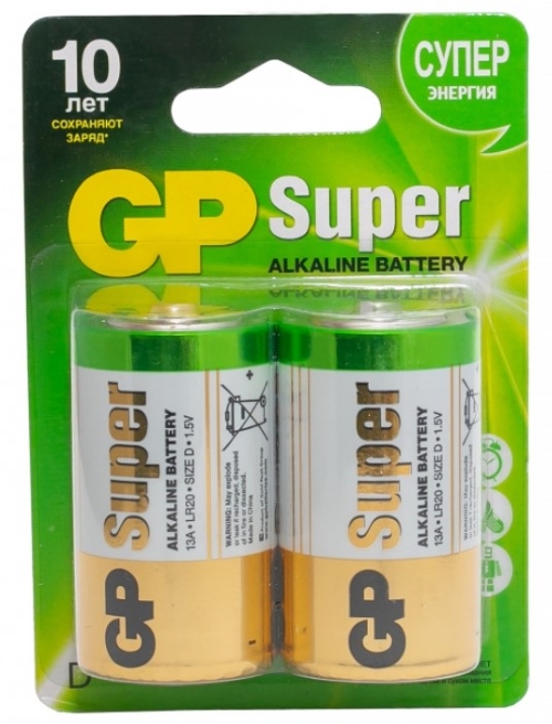 Элемент питания GP Super Alkaline 13A-2CR2 LR20
