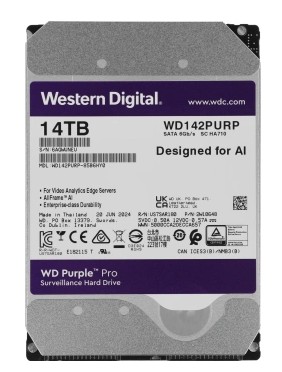 Жесткий диск WD SATA-III 14TB WD142PURP Surveillance Purple Pro (7200rpm) 512Mb 3.5"