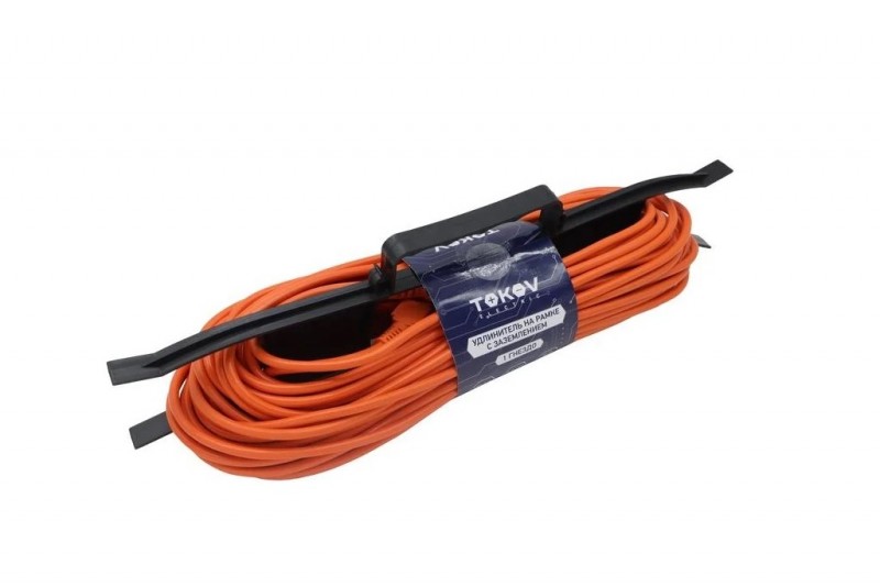 Удлинитель-шнур на рамке 1х30м с заземл. 6А IP44 3х0.75 с защ. крышкой TOKOV ELECTRIC TKE-SR30-075-Z