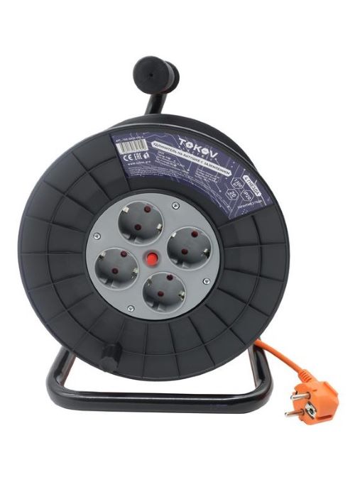 Уценка (трещина на корпусе) Удлинитель на катушке 4х20м с заземл. 6А IP20 3х0.75 TKE-SK20-075-Z