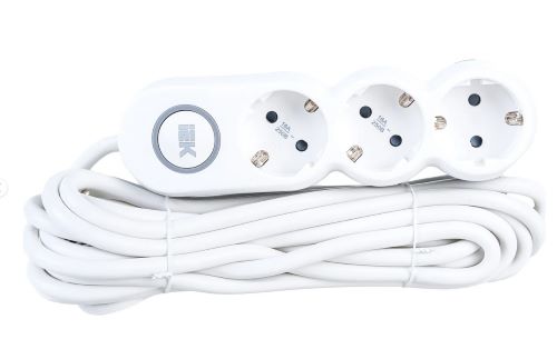 Удлинитель бытовой У03В 3 места 2P+PE/5м 3х1.5мм2 16А/250В UNO IEK