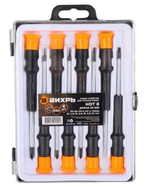 Набор отвёрток для точных работ Вихрь НОТ 8 73/6/2/12