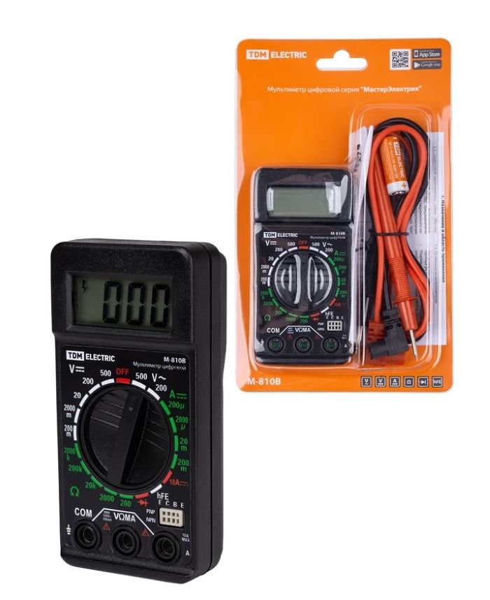 Мультиметр М-810В цифровой,серия МастерЭлектрик TDM 1005-0009