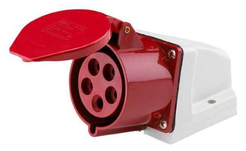 Розетка 125 стационарная 3Р+РЕ+N 32А 380В IP44 TDM 0602-0006