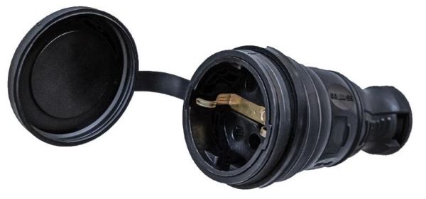 Розетка 1-м 16А с заземл. каучук TOKOV ELECTRIC TKE-C05-KR-Z