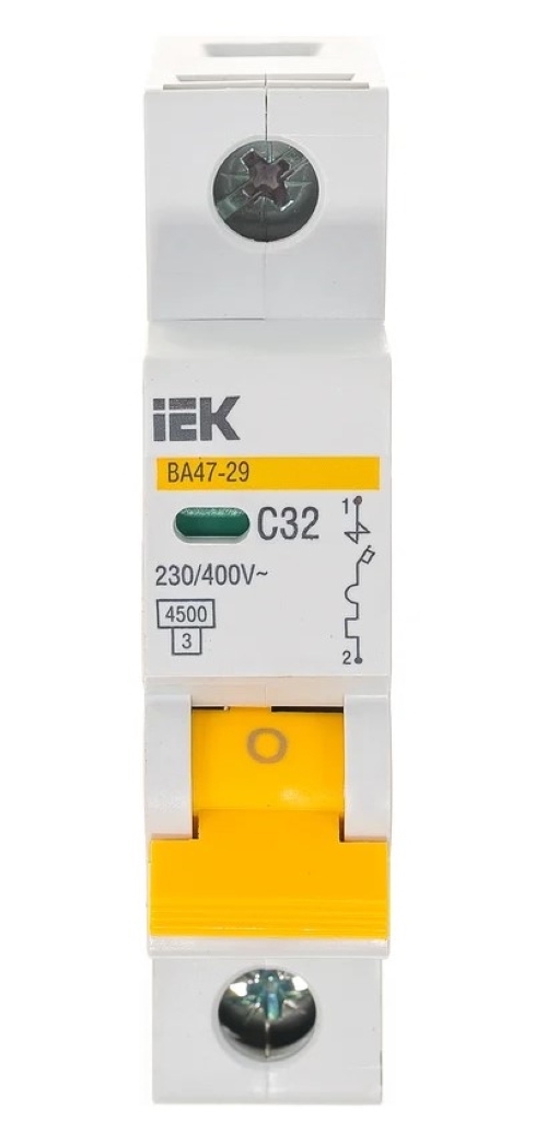 Выключатель автоматический модульный 1п C 32А 4.5кА ВА47-29 IEK MVA20-1-032-C
