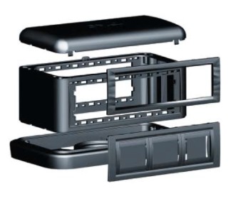 Напольная башенка BUS, 12 модулей, черная (09090)