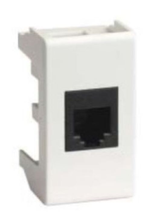 Розетка RJ-45 Viva 1 модуль белая (45038)