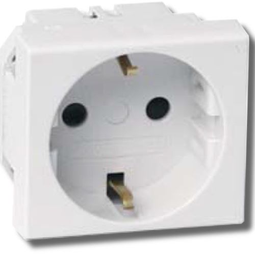 Розетка силовая Viva 2 модуля белая (45005)