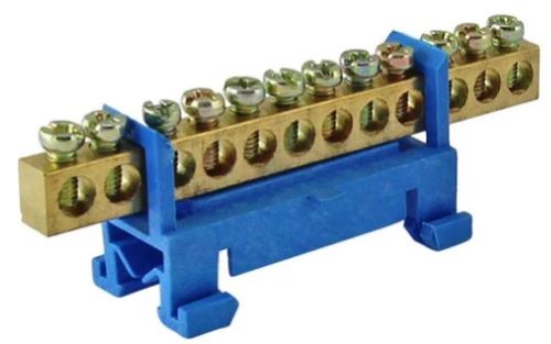 Шина нулевая TDM 6х9мм 12 групп c изолятором стойка 0801-0014