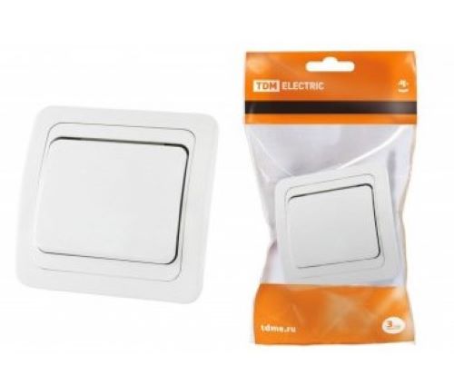 Выключатель 1-кл СП 10А Валдай TDM 1804-0001