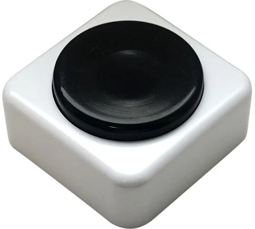 Кнопка звонка (выключатель для бытовых электрических звонков) Тритон ВЗ1-01 черн./черн.