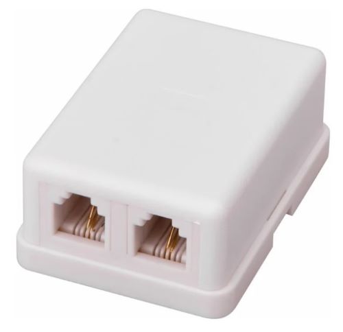 Розетка телефонная внешняя. 2 порта RJ-11(6P-2C). категория 3. Артикул:	03-0002-4