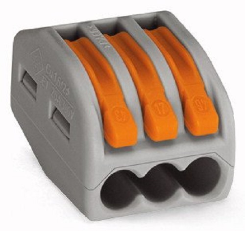 Клеммник для медного провода WAGO 222-413 клемма 3-проводная