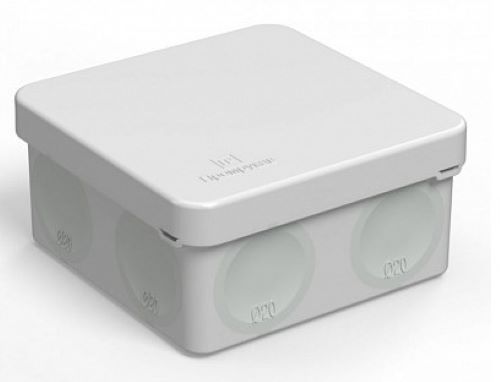 Коробка распределительная 60-0210 для прямого монтажа двухкомпонентная безгалогенная (HF) 80х80х40