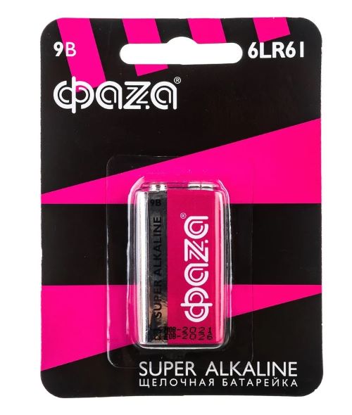Элемент питания алкалиновый "крона" 6LR61 9В Super Alkaline BL-1 ФАZА 2858412