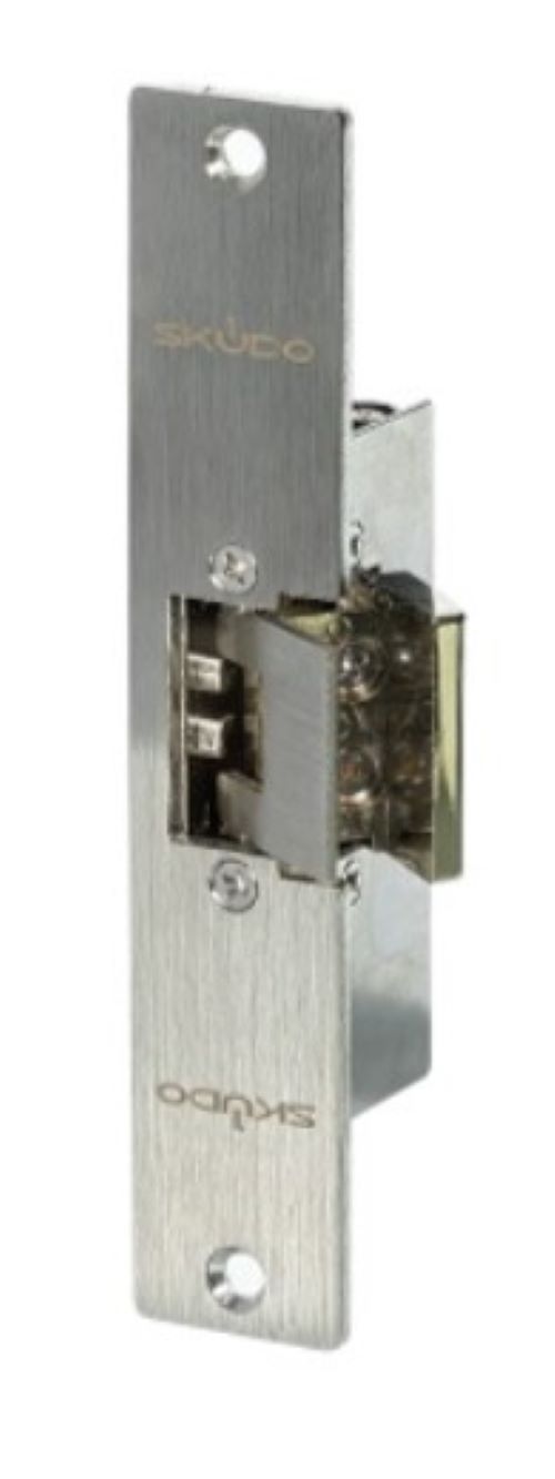 Электрозащелка 85 мм (SK-ES-376) SK-ES-850GNO, для стеклянных дверей, нормально-открытая, с планкой