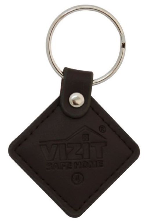 Брелок Mifare, кожаный чехол VIZIT-RF3.2 (Brown)