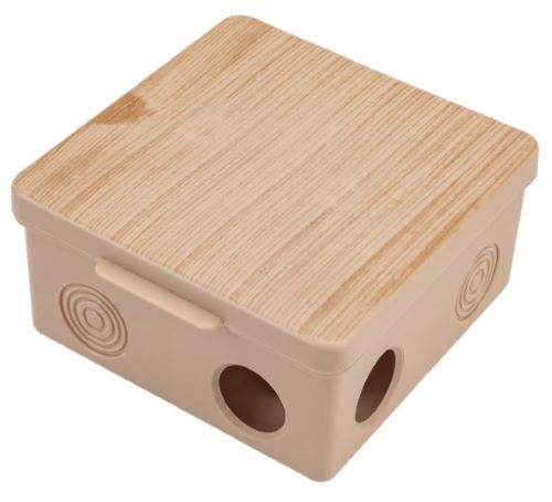 Распаячная коробка 100х100х55мм ОП, крышка, сосна, IP54 SQ1401-0713