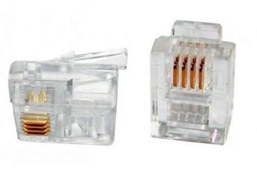 Телефонный разъем RJ-12 (6P4C) PLUG-6P4C-P-C2-100 Артикул: 49379