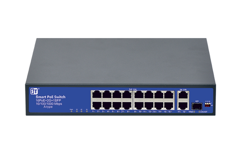 ST-S163POE(160POE) (2G/1S/250W) Switch POE 16-ти портовый IEEE 802.3af