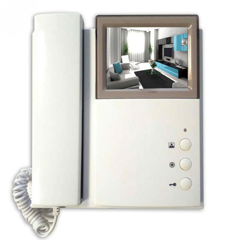 J2000-DF-4HPTNC v2 PAL Классический монитор цветного видеодомофона, 4" TFT, на 2 вызывные панели. Ре