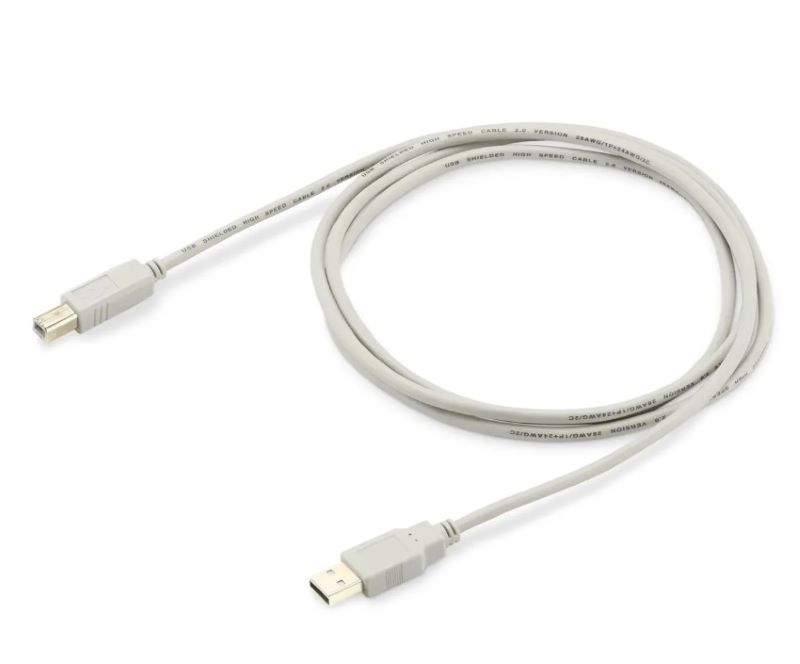 Кабель USB2.0 Buro USB A(m) - USB B(m), 1.8м, серый