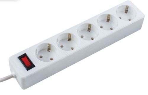 Удлинитель с сетевым фильтром 5х1.8м с выключателем