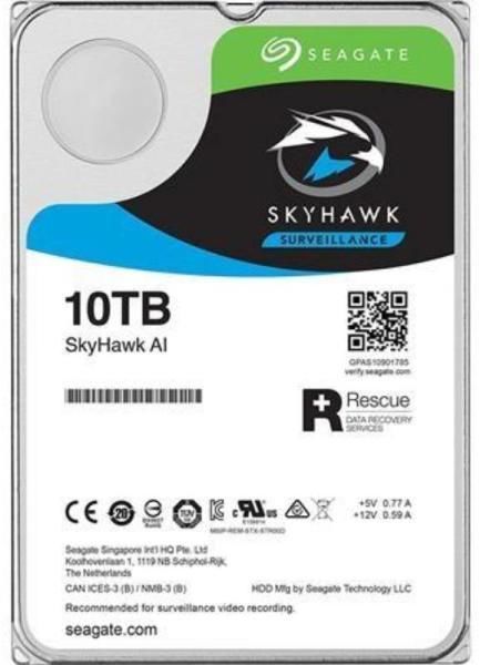 Жесткий диск SEAGATE SkyHawkAI ST10000VE0008, 10ТБ, HDD, SATA III, 3.5"