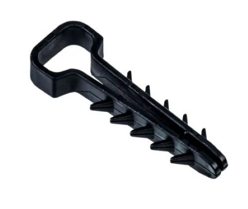 Дюбель-хомут 6х12мм для плоского кабеля нейлон черный (100шт/упак) IEK UDH14-06-12-100-K02