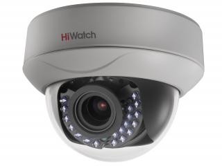 HiWatch DS-T207P 2.8 – 12мм 2Мп купольная HD-TVI видеокамера с ИК-подсветкой до 30м с PoC