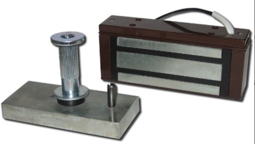 Замок электромагнитный М1-150 с планкой (коричневый)