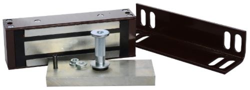 Замок электромагнитный М1-300 с уголком (коричневый)