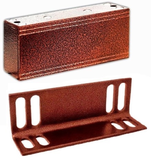 Замок электромагнитный М1-300 с уголком (медный антик) 300кг удержания, уголок в комплекте
