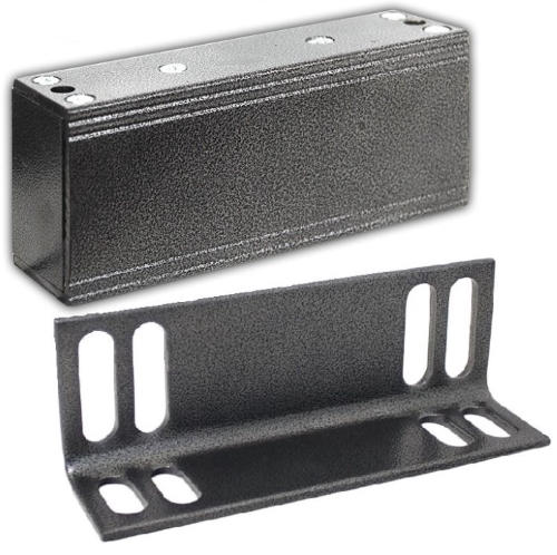 Замок электромагнитный М1-300 с уголком (серебряный антик) 300кг удержания,уголок в комплекте