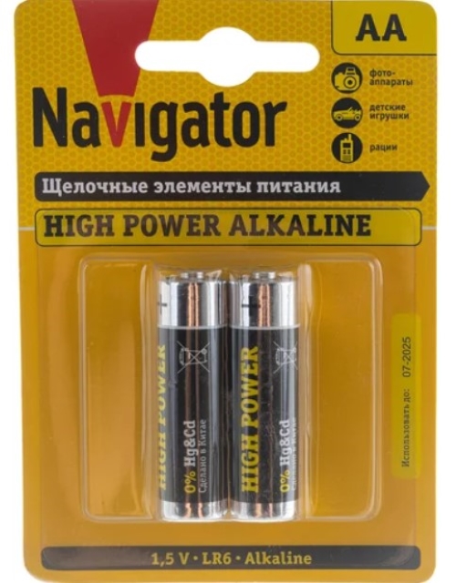 Элемент питания алкалиновый AA/LR6 NBT-NE-LR6-BP2 (блист.2шт)