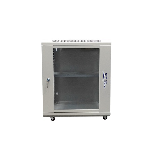 Шкаф телекоммуникационный 19" настенный 12U ST-NC12U600 (СЕРЫЙ) С ПОЛКОЙ