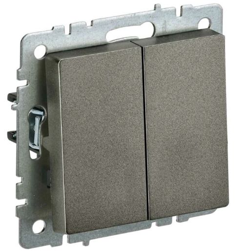 Выключатель проходной 2-кл. СП BRITE бронза IEK BR-V22-0-10-K45