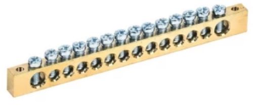 Шина нулевая 6х9мм 14/2 14 соединений крепеж по краям