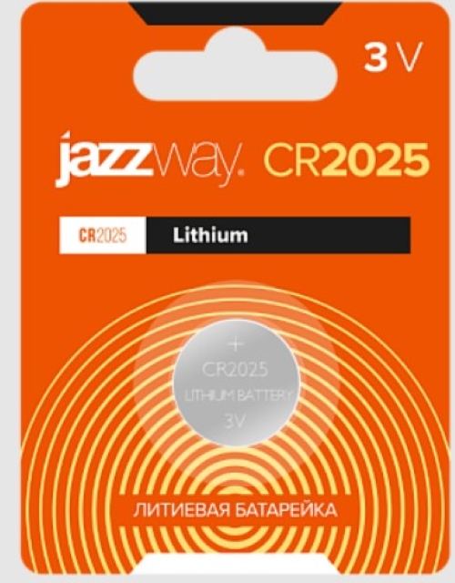 Элемент питания литиевый CR2025 3В BL-1 JazzWay 2852861