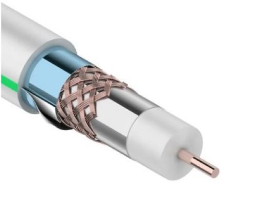 Кабель коаксиальный, RG-6U+Cu, 75 Ом, Cu/Al/Cu/Al, 90%, две фольги REXANT 01-2241